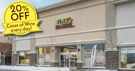 Vine & Barrel 20% off cases of wine everyday